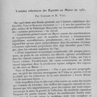 0767 - Page 726 - Séance du mercredi 10 mai 1933. Mémoires. Sur trois cas d'ulcère nécrosant de la langue à fuso-spirilles, par J. Quérangal des Essarts. / L'anémie infectieuse des équidés au Maroc en 1932, par Schuler et H. Velu