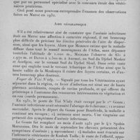 0774 - Page 733 - Séance du mercredi 10 mai 1933. Mémoires. L'anémie infectieuse des équidés au Maroc en 1932, par Schuler et H. Velu. Diagnostic expérimental. / Aire géographique