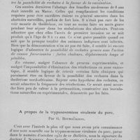 0830 - Page 781 - Séance du mercredi 14 juin 1933. Communications. Existe-t-il des rechutes dans la theilériose Nord-Africaine ? Par H. Velu. / A propos de la trypanosomiase virulente du porc, par G. Bourguignon