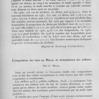 0841 - Page 792 - Séance du mercredi 14 juin 1933. Communications. Le traitement du béribéri par une préparation contenant vitamine B et acides aminés, par C. Massias. (Hôpital de Soctrang Cochinchine.). / Composition des laits au Maroc et alimentation des enfants, par G. Belle