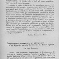 0863 - Page 814 - Séance du mercredi 14 juin 1933. Mémoires. La vaccination contre la fièvre jaune, par J. Laigret. (Institut Pasteur de Tunis.). / Développement schizogonique et sporogonique d'une coccidie, parasite de l'intestin du triton alpestre, par Mme Phisalix