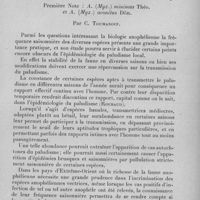 0906 - Page 857 - Séance du mercredi 14 juin 1933. Mémoires. Recherches sur la fréquence saisonnière de diverses espèces anophéliennes au Tonkin, bassin du fleuve Rouge, première note : A. (Myz.) minimus Théo. et A. (Myz.) aconitus Dön. Par C. Toumanoff