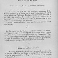 1152 - Page 1089 - Société médico-chirurgicale de l'Ouest-Africain. Séance du 28 mai 1933. / Comptes-rendus mensuels