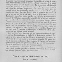 1178 - Page 1115 - Société des sciences médicales de Madagascar. Séance du 2 mai 1933. Communications. Note sur une série de cas de diphtérie constatés à l'Hôpital des Enfants (Croix-Rouge), par M. Huot. / Note à propos de deux tumeurs de l'oeil, par M. d'Anella
