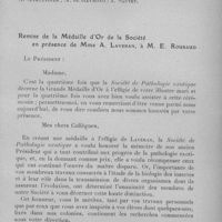 1196 - Page 1211 - Séance du 13 décembre 1933. Elections. / Remise de la médaille d'or de la société en présence de Mme A. Laveran, à M. E. Roubaud