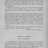 1262 - Page 1277 - Séance du 13 décembre 1933. Communications. Venin d'abeille et venin de scorpion, par Etienne Sergent et André Sergent. (Institut Pasteur d'Algérie.). / Lumière et infection, par M. Miegeville
