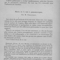 1300 - Page 1315 - Société des sciences médicales de Madagascar. Séance du 7 novembre 1933. Association chez un même malade d'un abcès du foie et d'un abcès du poumon, d'origine amibienne, par M. Fontoynont. / Abcès de la rate à pneumocoques, par M. Fontoynont