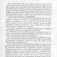 0020 - Page 18 - Séance du 13 janvier 1937. Communications. Existence de Rickettsia conjunctivae du mouton coles 1931 en Algérie, par A. Donatien et F. Lestoquard