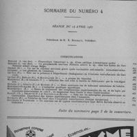 0266 - Page sans numérotation - Sommaire du numéro 4. (Suite du sommaire page 3 de la couverture)