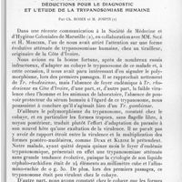 0394 - Page 369 - Séance du 12 mai 1937. Communications. Recherches expérimentales sur Trypanosoma gambiense. Présence constante du trypanosome dans la moelle osseuse. Déductions pour le diagnostic et l'étude de la trypanosomiase humaine, par Ch. Robin et M. Jospin