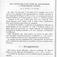 0433 - Page 408 - Séance du 12 mai 1937. Mémoires. Sur l'existence d'un foyer de leptospirose à Tuyên-Quang (Tonkin), par M. Vaucel et R. Soulier