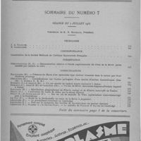 0548 - Page sans numérotation - Sommaire du numéro 7. (Suite du sommaire page 3 de la couverture)