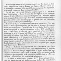 0603 - Page 573 - Séance du 7 juillet 1937. Communications. Distribution géographique de Filaria malayi et de Filaria bancrofti au Tonkin, par H. Galliard