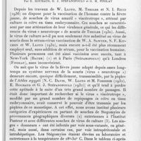 0611 - Page 581 - Séance du 7 juillet 1937. Communications. Essais de transmission par les stegomyies du virus amaril de cultures en tissu embryonnaire, par E. Roubaud, G. J. Stefanopoulo et G. M. Findlay