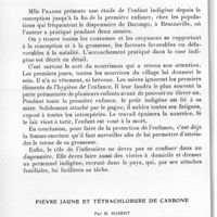 0628 - Page 598 - Société médicale de l'Afrique Equatoriale Française. Séance du 10 janvier 1937. Communications. La protection de la maternité et de l'enfance au Dispensaire de Bacongo (Résumé), par Mlle Fraisse. / Fièvre jaune et tétrachlorure de carbone, par M. Habert