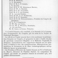 0641 - Page 607 - Séance du 13 octobre 1937. IIIe congrès international combiné au médecine tropicale et du paludisme organisé par l'association néerlandaise de médecine tropicale, sous le haut patronage de Sa Majesté la Reine des Pays-Bas. / Correspondance
