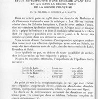 0642 - Page 608 - Séance du 13 octobre 1937. Communications. Étude rétrospective d'une épidémie ayant sévi en 1932 dans la région nord de la Guinée Française, par M. Peltier, C. Durieux et J. Martin