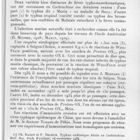 0653 - Page 619 - Séance du 13 octobre 1937. Communications. Le typhus murin à Saïgon. Immunité croisée avec le typhus épidémique de Chine, par P. Delbove