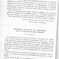 0668 - Page 634 - Séance du 13 octobre 1937. Communications. A propos d'un cas de fièvre ondulante A B. Abortus observé dans le département du Tarn, par M. Fournials et H. Floch. (Ecole d'application du Service de santé des troupes coloniales.). / Heureuse action de la yohimbine sur la laryngite des lépreux, par J. Tisseuil