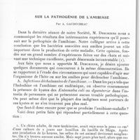0694 - Page 656 - Séance du 13 octobre 1937. Communications. Exposé d'une technique d'inoculation de l'amibe dysentérique au chat, par laparotomie, par R. Deschiens et A. Provost. / Sur la pathogénie de l'amibiase, par A. Gauducheau