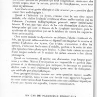 0702 - Page 664 - Séance du 13 octobre 1937. Communications. Maladie kystique du poumon chez un amibien, par Pieri, Sardou et Boudouresque. / Un cas de paludisme pernicieux simulant la méningite cérébro-spinale, par G. Le Roy