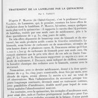 0731 - Page 693 - Séance du 13 octobre 1937. Communications. On the nomenclature of the trypanosome causing acute porcine trypanosomiasis in Africa, by C. A. Hoare. / Traitement de la lambliase par la quinacrine, par Y. Tanguy