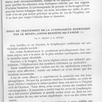 0753 - Page 715 - Séance du 13 octobre 1937. Communications. Essais de destruction des germes existant sur les légumes verts, par P. Bernard. / Essai de traitement de la lymphangite endémique par le benzyl-amino-benzène-sulfamide, par P. Berny et E. Gippet