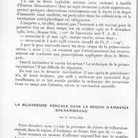 0780 - Page 742 - Société des sciences médicales de Madagascar. Séance du 22 juin 1937. Note sur un cas de fièvre typhoïde chez un sujet vacciné, par R. Boyé. / La bilharziose vésicale dans la région d'Ambanja (Bas-Sambirano), par G. Guillier