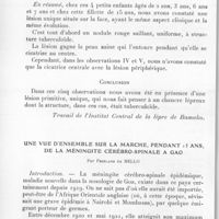0800 - Page 760 - Séance du 10 novembre 1937. Communications. Sur une forme tuberculoïde d'accident primitif de la lèpre, par J. Tisseuil. (Travail de l'Institut central de la lèpre de Bamako.). / Une vue d'ensemble sur la marche, pendant 15 ans, de la méningite cérébro-spinale à Gao, par Froilano de Mello