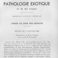 0007 - Page 1 - Séances des 8 janvier et 12 février 1958. Ordre du jour des séances