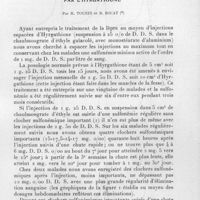 0031 - Page 23 - Séances des 8 janvier et 12 février 1958. Communications. Contribution à la chimiothérapie-retard de la lèpre par l'Hyrgathione, par R. Touzin et R. Bocat