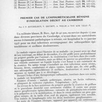 0519 - Page 484 - Séances des 9 juillet et 8 octobre 1958. Communications. Contribution microscopique à l'étude cytologique des virus du groupe trachome-psittacose-lymphogranulomatose, par Mme Annie Roger. / Premier cas de lymphoréticulose bénigne d'inoculation décrit au Cambodge, par J. P. Roussilhon, V. Brumpt, A. Willm et You Kim Yean