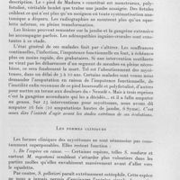 0891 - Page 827 - Célébration du 50e anniversaire de la Société de Pathologie Exotique. Séances des 18 et 19 novembre 1958. Séance de travail du 19 novembre (après-midi). Les mycétomes. Aspects cliniques et chirurgie des mycétomes, par M. André. Les formes évolutives. / Les formes cliniques