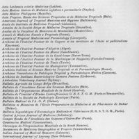 1132 - Page XXIII - Périodiques reçus à la Société de Pathologie Exotique