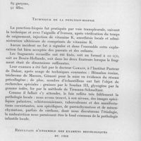 0112 - Page 99 - Séances des 14 janvier et 11 février 1959. Mémoires. Aspects de la malnutrition chez le grand enfant en A. O. F. données de la ponction-biopsie hépatique. (Suite I). Par A. Raoult. Technique de la ponction-biopsie. / Résultats d'ensemble des examens histologiques du foie