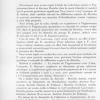 0313 - Page 272 - Séances des 13 mai et 10 juin 1959. Communications. Atténuation de l'infection à Trypanosoma cruzi chez la souris blanche par différentes souches de borrelia, par H. Galliard, J. Lapierre et J. J. Rousset