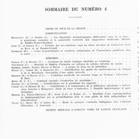 0461 - Page sans numérotation - Sommaire du numéro 4