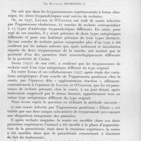 0470 - Page 423 - Séance du 8 juillet 1959. Communications. Crises trypanolytiques et variations antigéniques de Trypanosoma gambiense chez la souris, par Huguette Fromentin