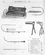 Série de 21 cathéters de Guyon dans une boîte nickelée avec trois bougies conductrices. Série d'oliv [...]