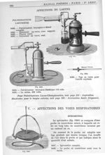 Fig. 844. Pulvérisateur laryngien à alcool complet / Fig. 2680. Pulvérisateur laryngien électrique 1 [...]