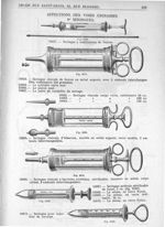 Fig. 1600. Seringue à instillations de Guyon / Fig. 2073. Seringue vésicale de Guyon en métal argent [...]