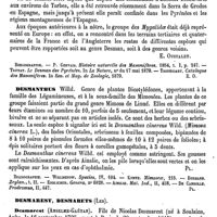 0415 - Page 411 - Desman [E. Oustalet] (bibliographie) / Desmanthus [G. Planchon] / Demarest, Desmarets (Les) [L. Hahn]