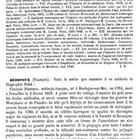 0516 - Page 512 - Dezeimeris (Jean-Eugène) [A. Dureau] (bibliographie) / Dézoteux (François) [A. Chéreau]