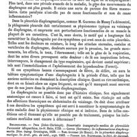 0109 - Page 105 - Diaphragme. Pathologie spéciale. Inflammation du diaphragme [Albert Hénocque, Charles Éloy] (bibliographie) / Paralysie du diaphragme [Albert Hénocque, Charles Éloy]