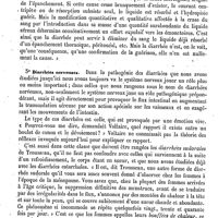 0147 - Page 143 - Diarrhée. Classifications. Diarrhée mécanique [Du Cazal] / Diarrhées nerveuses [Du Cazal]