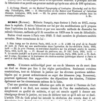 0639 - Page 635 - Dude de Laon [A. Chéreau] / Dudley (Benjamin-Winslow) [L. Hahn] (bibliographie) / Dudon (Mathieu) [L. Hahn] / Duel [Amédée Dechambre]