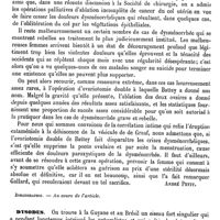 0147 - Page 143 - Dysménorrhée [André Petit] (bibliographie) / Dysodes [E. Oustalet]