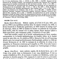 0410 - Page 406 - Addenda. Davaine (Casimir-Joseph) [L. Hahn] (bibliographie) / Davis (Les deux) [L. Hahn]