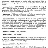 0418 - Page 414 - Addenda. Diazo... (Préf.) [Amédée Dechambre] / Dibenzylamine [Amédée Dechambre] / Dibromhydrine. Voy. Glycérides / Dibutyrine. Voy. Butyrine / Dichloracétique (Acide) [Amédée Dechambre] / Dichlorhydrine. Voy. Chlorhydrine / Dick (Hermann) [L. Hahn]