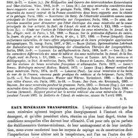 0797 - Page 793 - Eaux minérales naturelles [A. Rotureau] (bibliographie) / Eaux minérales transportées [A. Rotureau]
